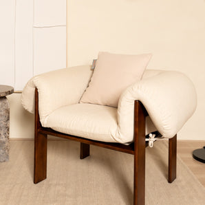 INKUZ square draadloos warmtekussen Beige 45x45