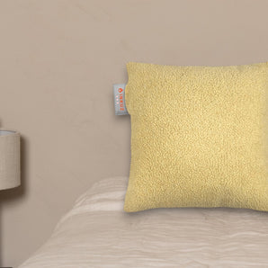 INKUZ square draadloos warmtekussen teddy beige 45x45