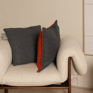 INKUZ square draadloos warmtekussen original oranje grijs 45x45