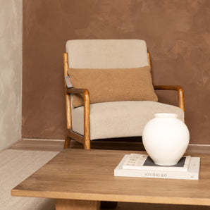INKUZ Slim draadloos warmtekussen teddy licht bruin 30x60