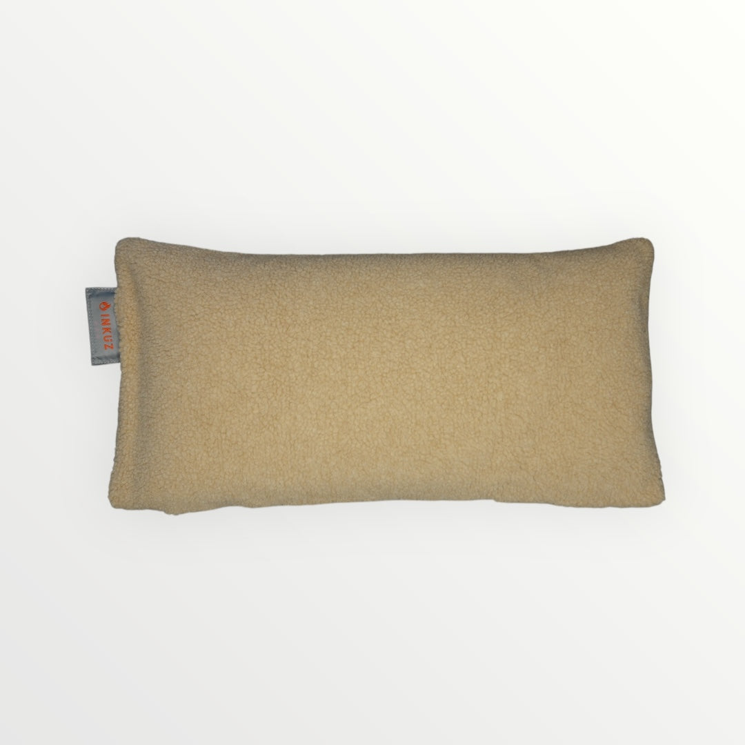 INKUZ Slim draadloos warmtekussen teddy beige 30x60
