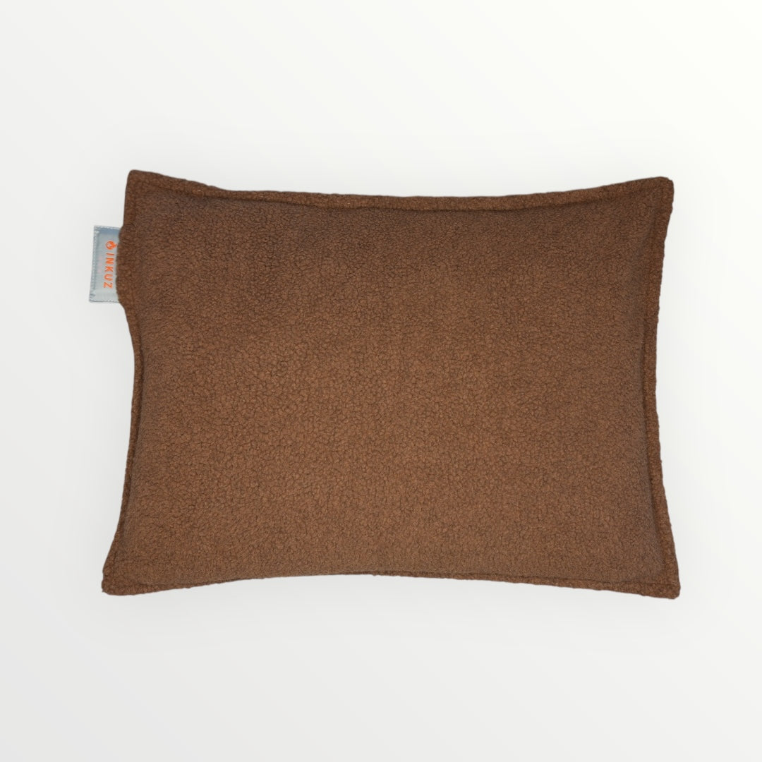 INKUZ Classic draadloos warmtekussen teddy original bruin beige 45x60