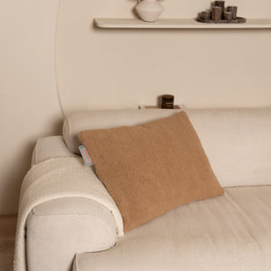 INKUZ Classic draadloos warmtekussen teddy licht bruin 45x60