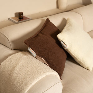 INKUZ Classic draadloos warmtekussen teddy original bruin beige 45x60